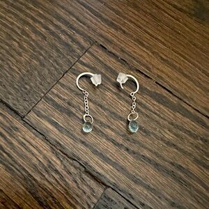 Sundance Melissa Joy Manning Earrings Blue Topaz And Silver